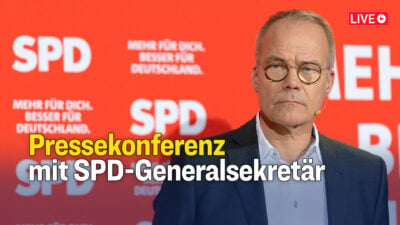 Pressekonferenz der SPD mit Generalsekretär Matthias Miersch