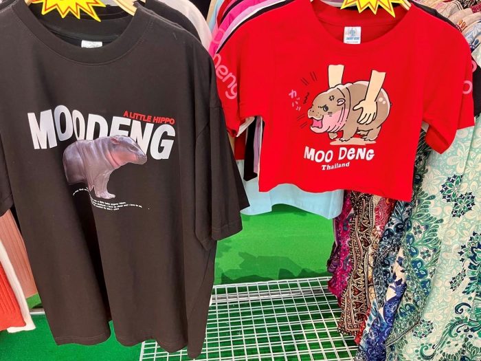 Besonders Moo-Deng-T-Shirts sind ein echter Kassenschlager.