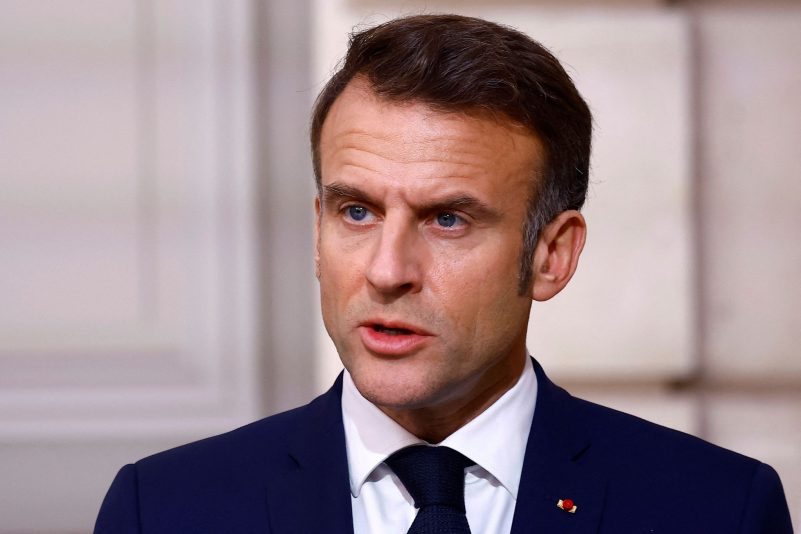 Frankreichs Präsident Emmanuel Macron fordert eine politische Lösung des Nahost-Konflikts.