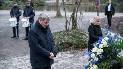 Aschaffenburger Gedenken – Söder und Faeser besuchen Tatort