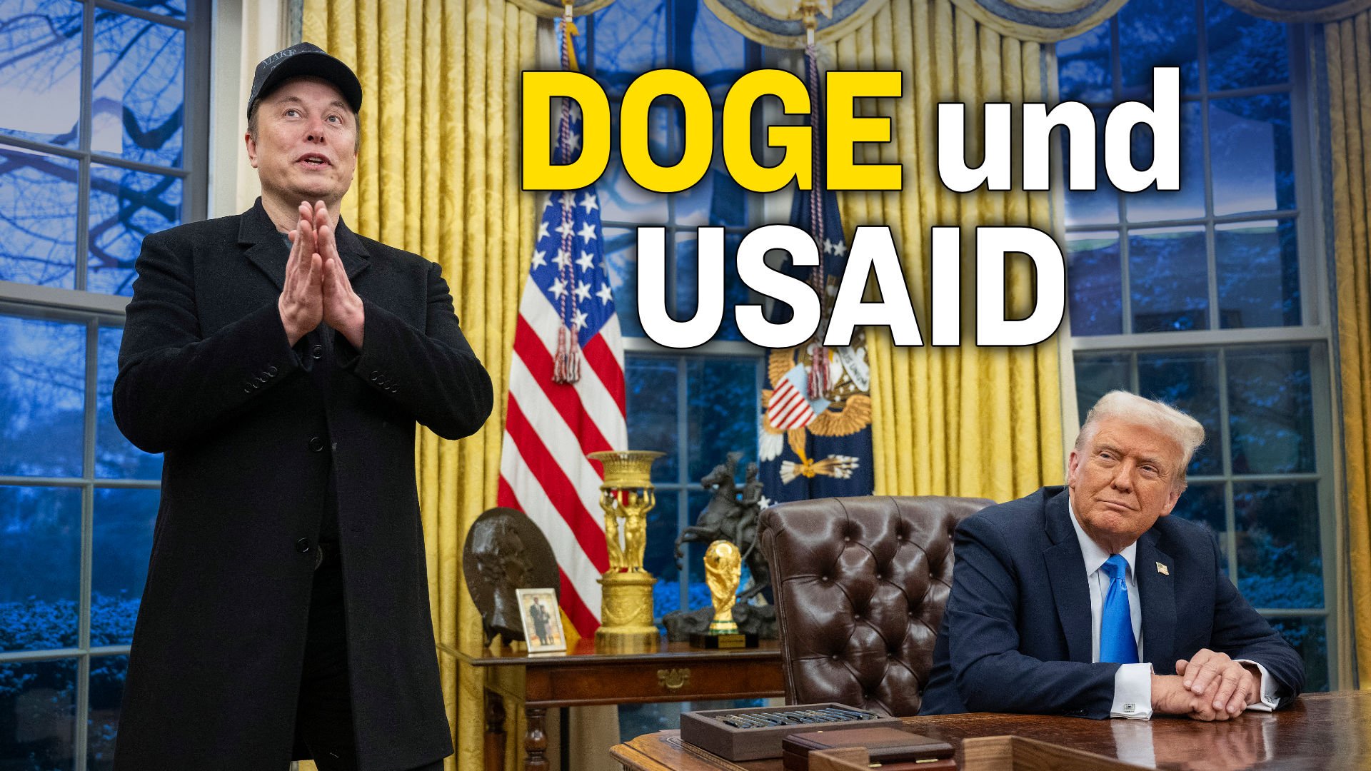 Trump und Musk beantworten Fragen zu DOGE und USAID [Original-Ton Englisch]