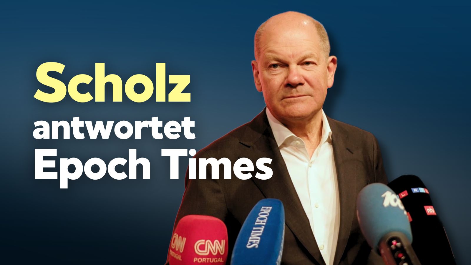 Epoch Times fragt Bundeskanzler nach Wahlprognose für Brandenburg