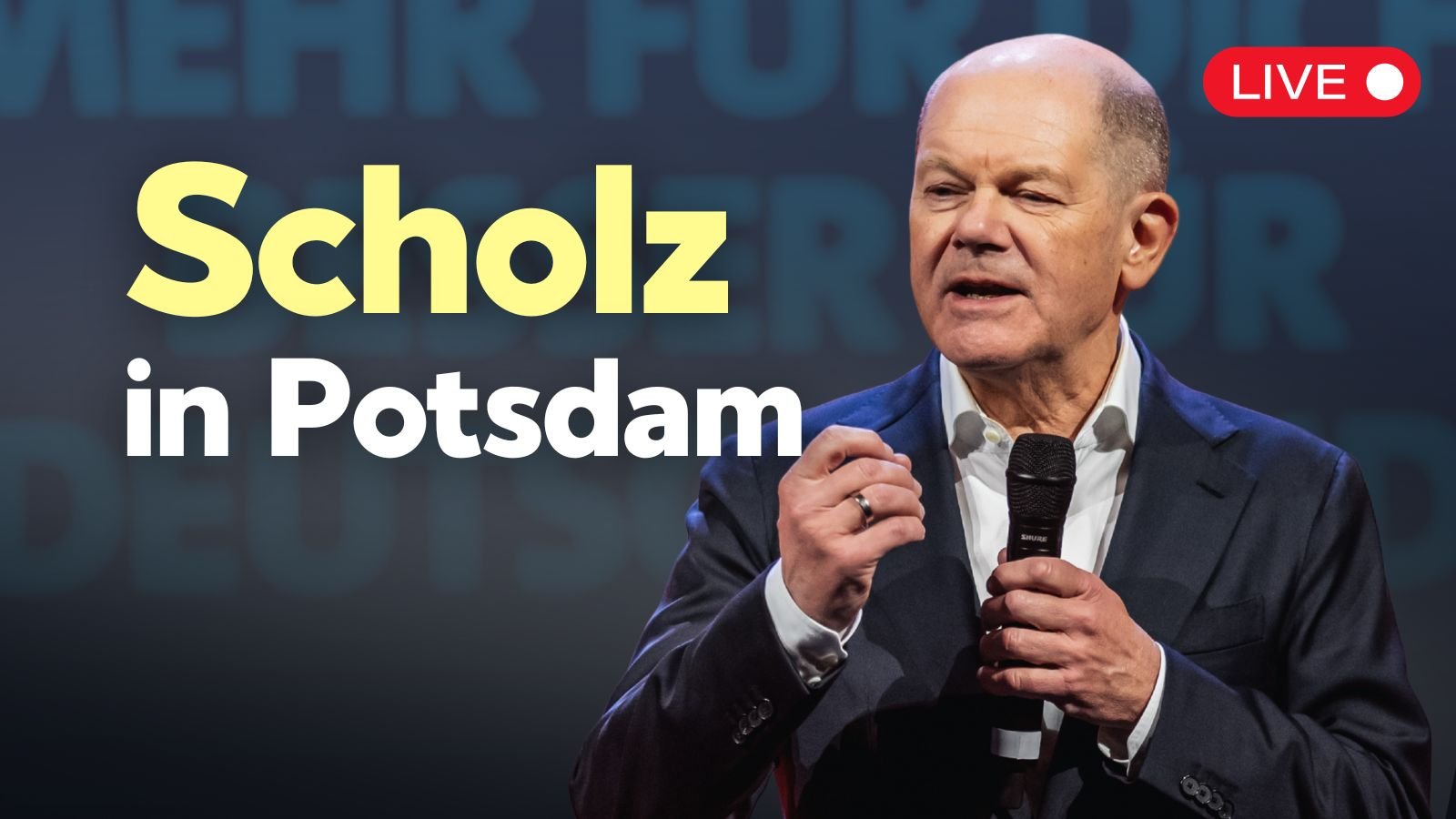 [Live ab 15 Uhr] SPD-Wahlkampfabschluss: „Olaf Scholz im Gespräch in Potsdam“