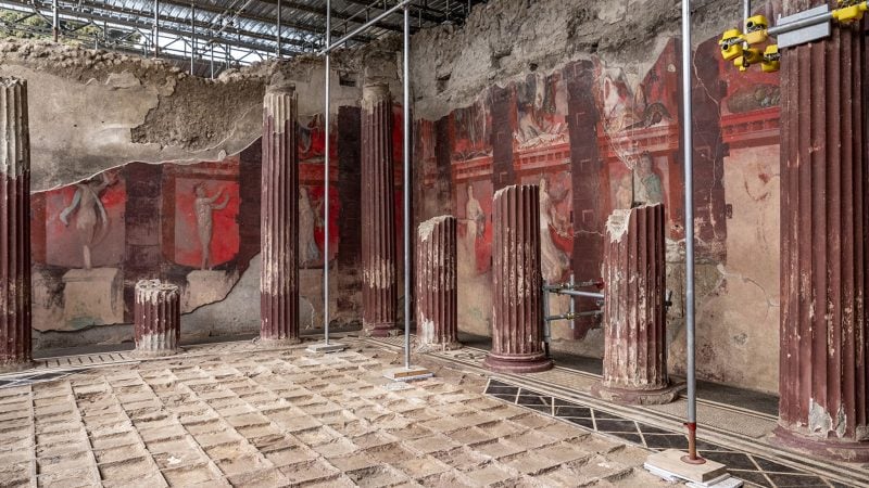 Neue spektakuläre Entdeckung in Pompeji: Das Fresko aus dem 1. Jahrhundert vor Christus.