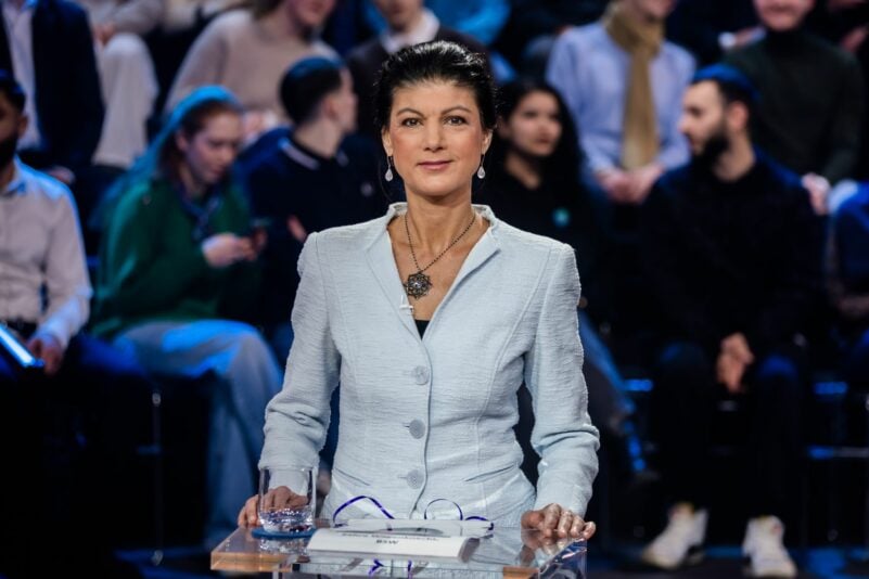 BSW-Chefin Sarah Wagenknecht wirft den Linken Realitätsverweigerung vor.