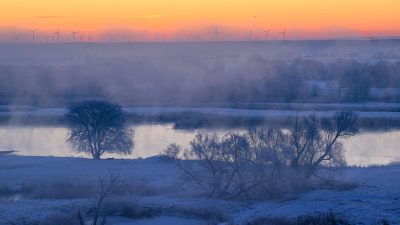 Minus 19,7 Grad im Erzgebirge und Eisschollen in Berlin