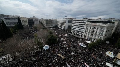 Die größte Demonstration in der Geschichte von Griechenland