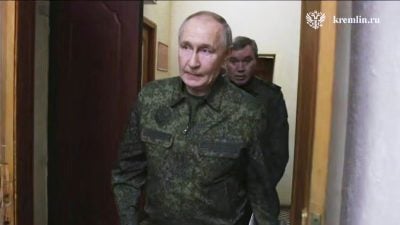 Putin hat erstmals den Frontabschnitt Kursk besucht.