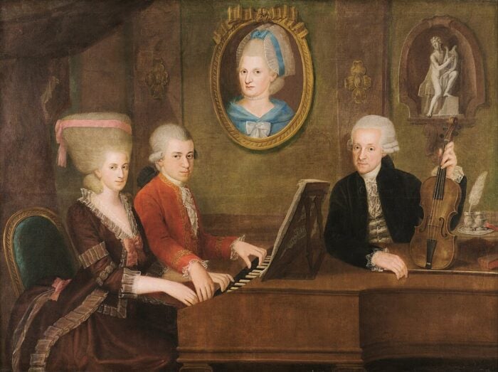 Porträt der Familie Mozart