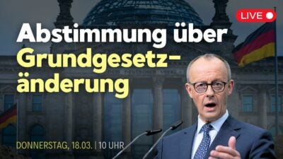 [Live] Bundestag: Debatte und Abstimmung über Änderung des Grundgesetzes