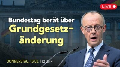 [Live] Sondersitzung zur Änderung des Grundgesetzes im Bundestag