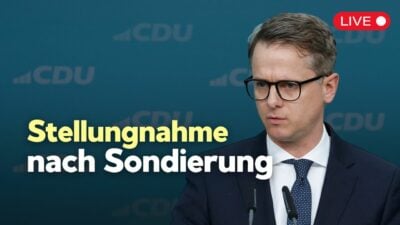 [Live ab 12:15 Uhr] Stellungnahme von CDU-Generalsekretär nach erfolgreichen Sondierungen