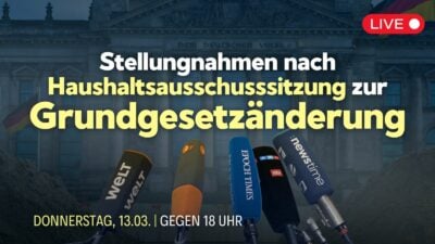 [Live gegen 19:45 Uhr] Stellungnahmen nach Sitzung des Haushaltsausschusses