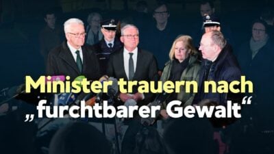 Faeser, Kretschmann und Strobl besuchen Ort des Anschlags in Mannheim