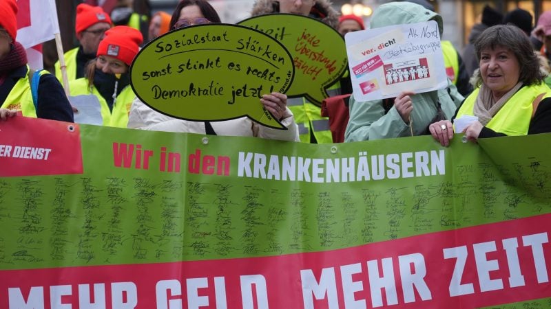 Mehr Geld, mehr Zeit: Dafür protestieren die Beschäftigten im öffentlichen Dienst. (Archivbild)