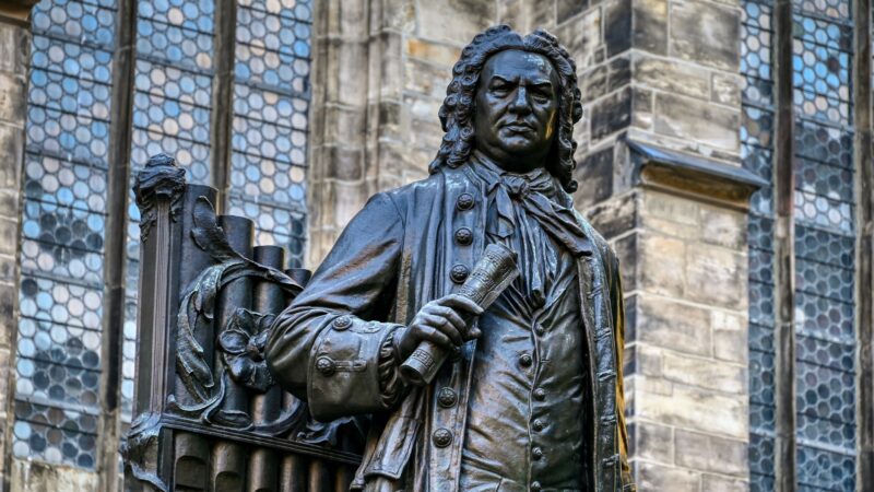 Statue von Johann Sebastian Bach in Leipzig