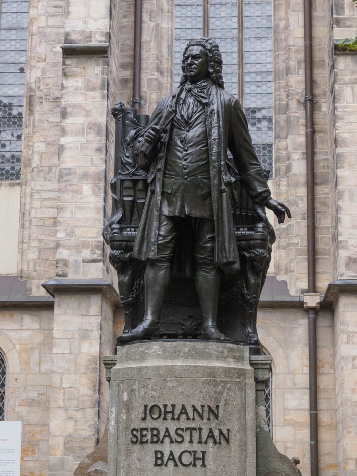 Statue von Johann Sebastian Bach in Leipzig