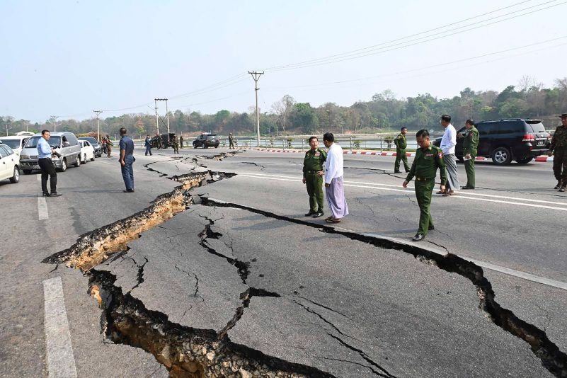 In Myanmar richtete das Erdbeben schwere Schäden an. (Archivbild)