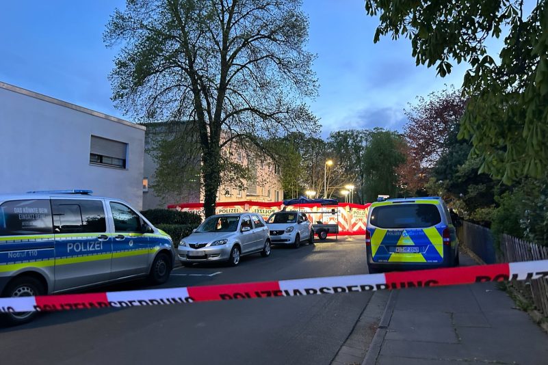 Der mutmaßliche Tatort wurde weiträumig abgesperrt.