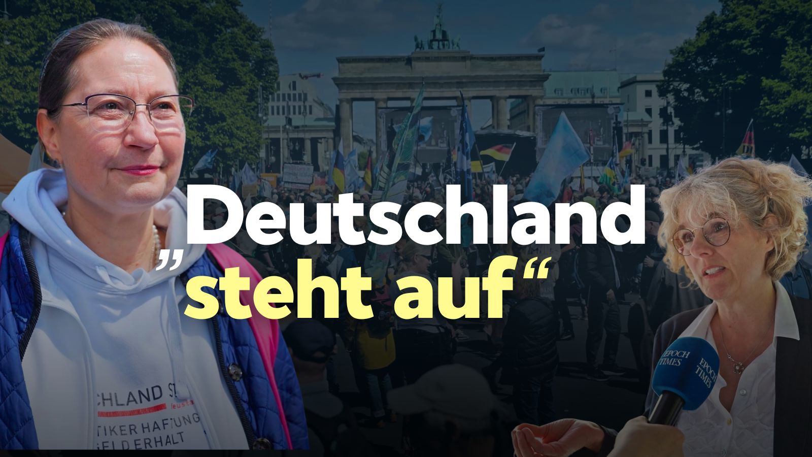 „Frieden, Freiheit, Volksabstimmung“: Demonstration von „Deutschland steht auf“ in Berlin