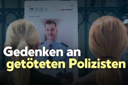 Mannheim: Gedenktafel für getöteten Polizisten – Innenminister zünden Kerzen an