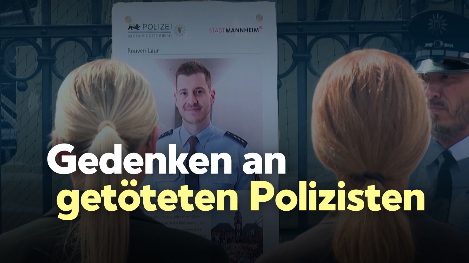 Mannheim: Gedenktafel für getöteten Polizisten – Innenminister zünden Kerzen an