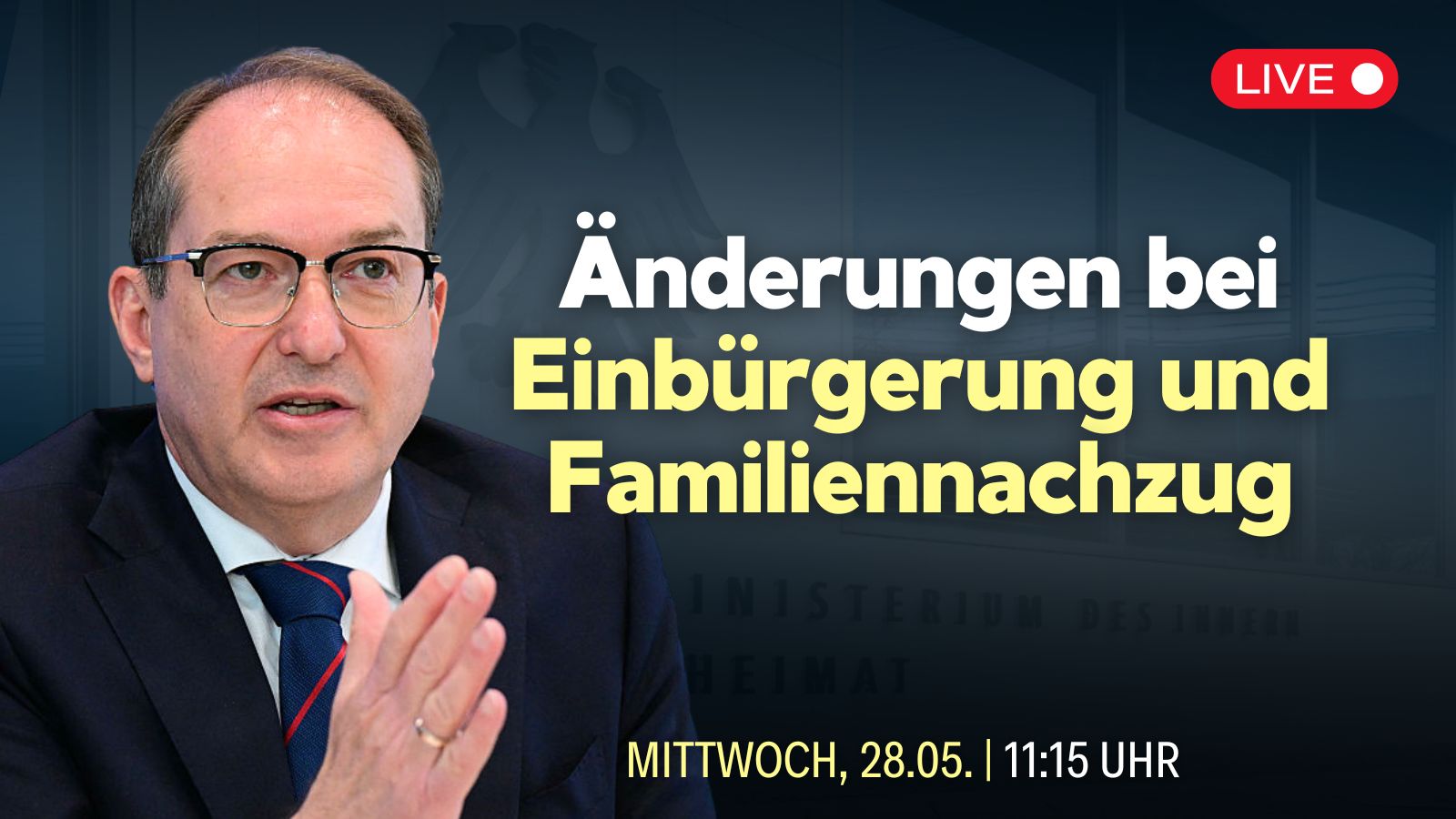 Bundesinnenminister: Turbo-Einbürgerung „gestrichen“ – Familiennachzug ausgesetzt