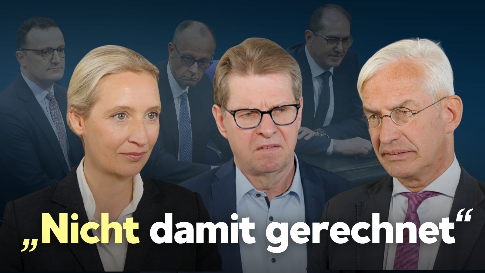 Weidel, Stegner und Middelberg reagieren nachdem Merz im ersten Wahlgang zum Bundeskanzler scheitert