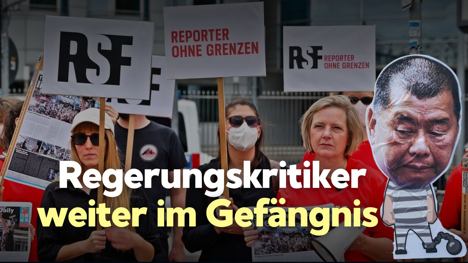 Protest für Pressefreiheit: Reporter ohne Grenzen erinnern an Hongkonger Zeitung „Apple Daily“