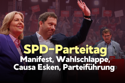 SPD ist „Fußbodenheizung im System“, Esken hat „Karren aus dem Dreck gezogen“, alle in Partei „für Frieden“
