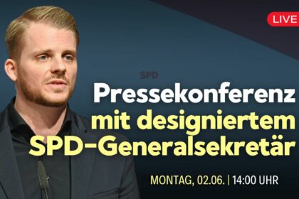 [Live ab 14 Uhr] SPD-Pressekonferenz mit designiertem Generalsekretär Tim Klüssendorf