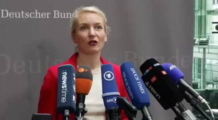 Auch Ines Schwerdtner (Linke) trat am 8. Juli 2025 für einen Maskendeal-Untersuchungsausschuss ein. Foto: Epoch Times
