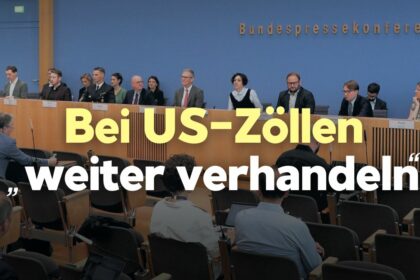 Regierungspressekonferenz vom 28. Juli: Zolleinigung | Deutsche länger & mehr arbeiten | Pro7 & Sat1