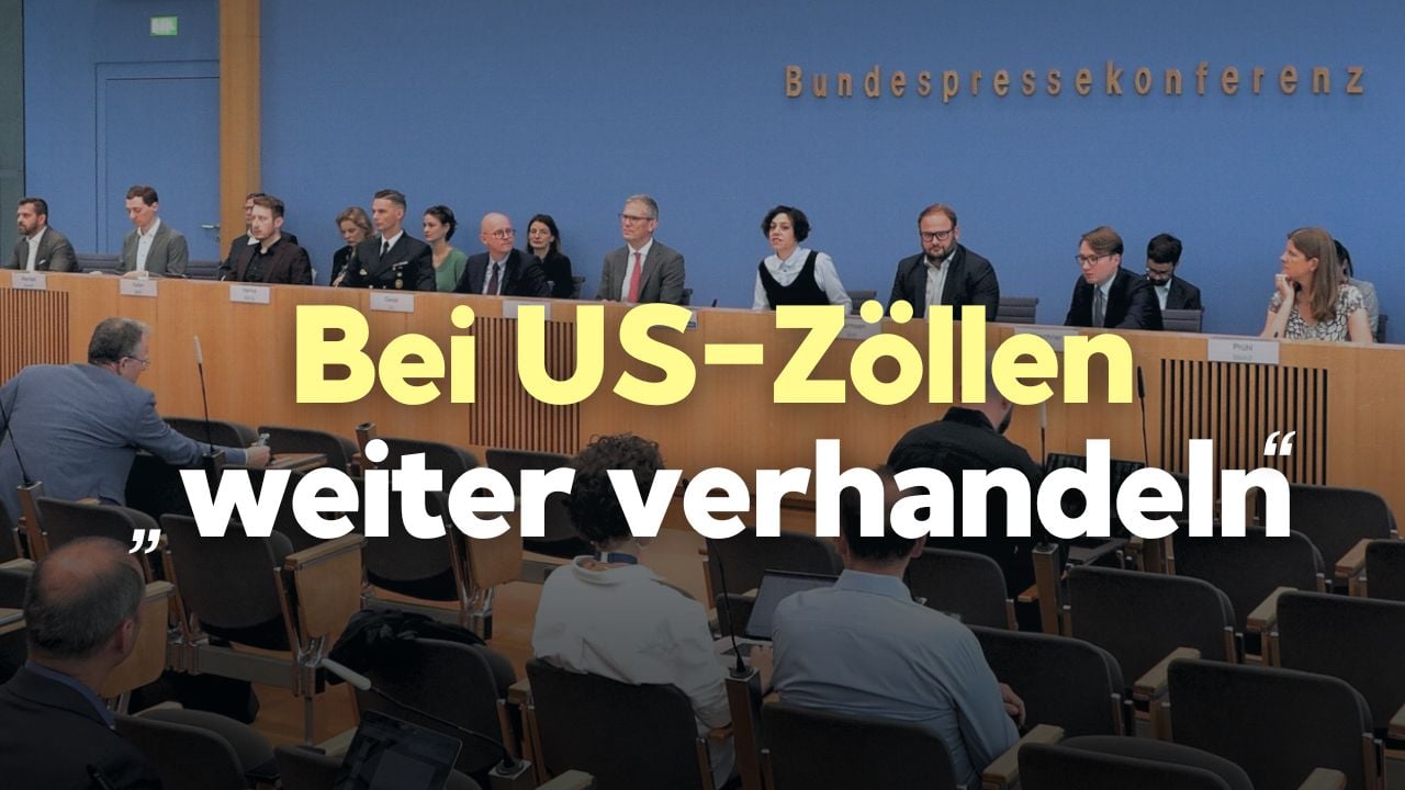 Regierungspressekonferenz vom 28. Juli: Zolleinigung | Deutsche länger & mehr arbeiten | Pro7 & Sat1