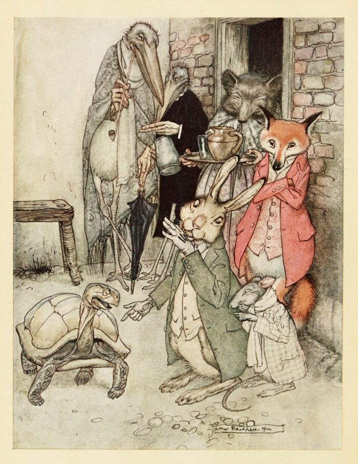 Von Arthur Rackham – https://archive.org/details/aesopsfables00aeso/page/n9, Gemeinfrei, https://commons.wikimedia.org/w/index.php?curid=10844276
