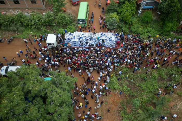 In Kambodscha sollen mittlerweile 80.000 Menschen wegen der Kämpfe vertrieben worden sein.