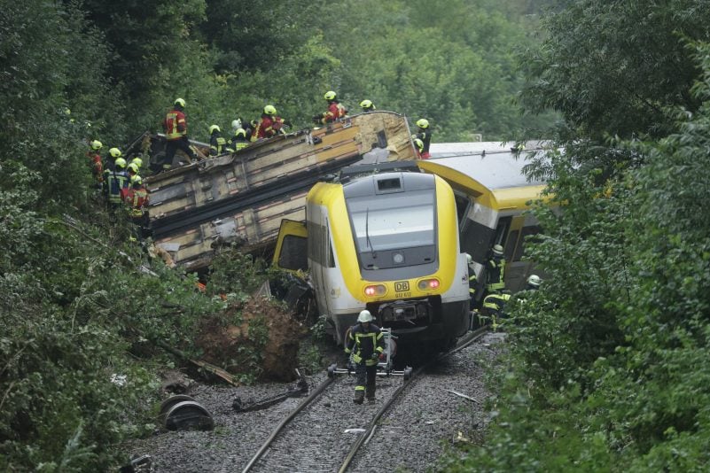 Der Zug entgleiste bei Riedlingen im Südosten Baden-Württembergs.