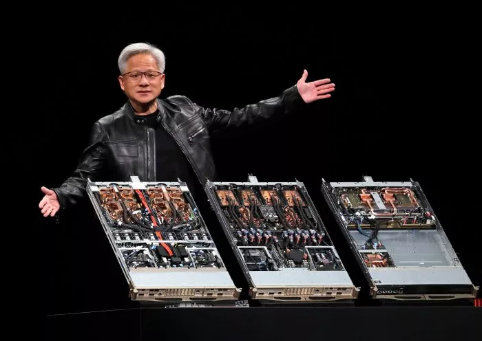 Nvidia-Chef Jensen Huang: Der Chipkonzern ist dank des Booms um KI wertvollstes Unternehmen der Welt - vor Apple (Archivbild)
