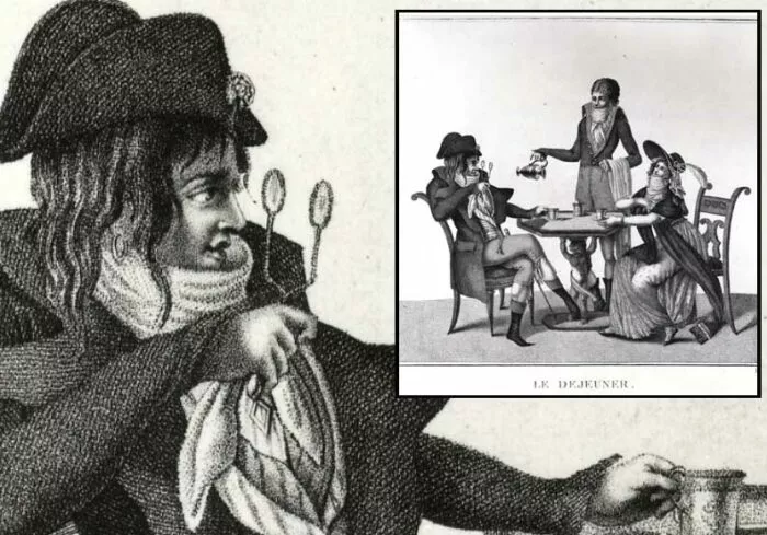 Brille in Scherenform