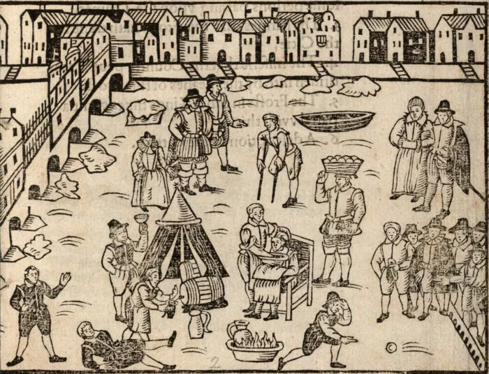 Kalte Eiszeit in London um 1608