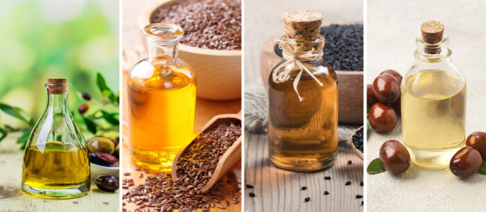Öl für die Gesundheit: Olive, Leinsamen, Schwarzkümmel und Jojoba