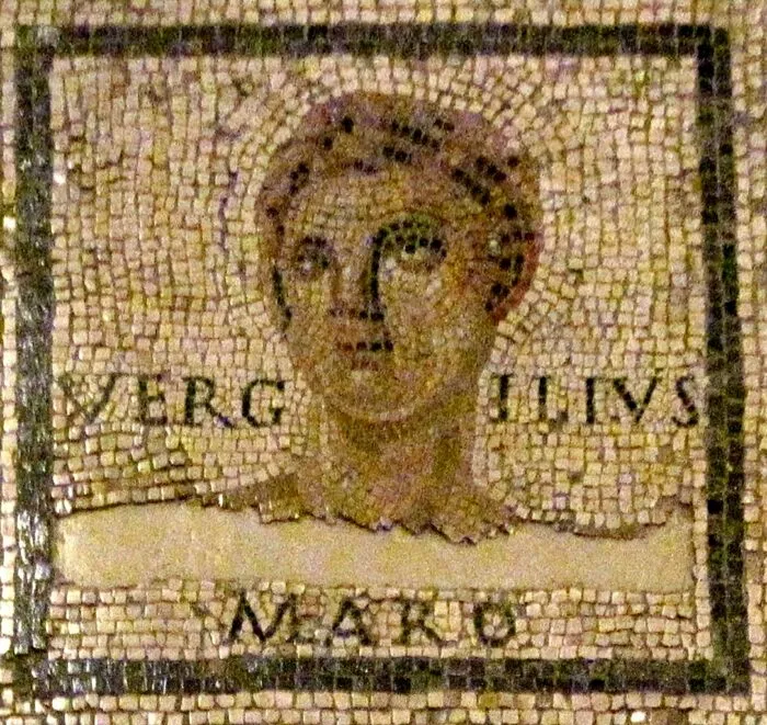 Vergil auf einem Mosaik