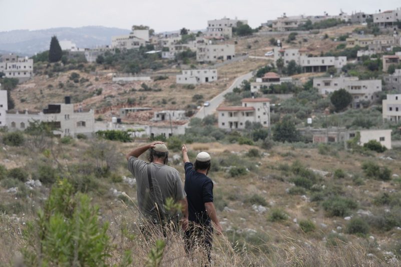 Israelische Siedler im Westjordanland. (Archivbild)