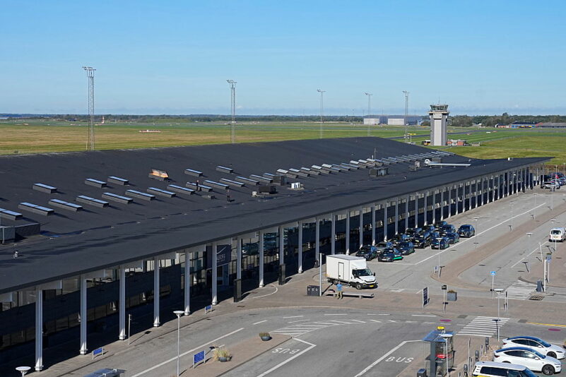 Der dänische Flughafen Aalborg am 25. September 2025.