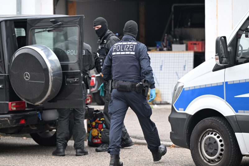 Auch in Weil der Stadt bei Stuttgart waren die Beamten im Einsatz.