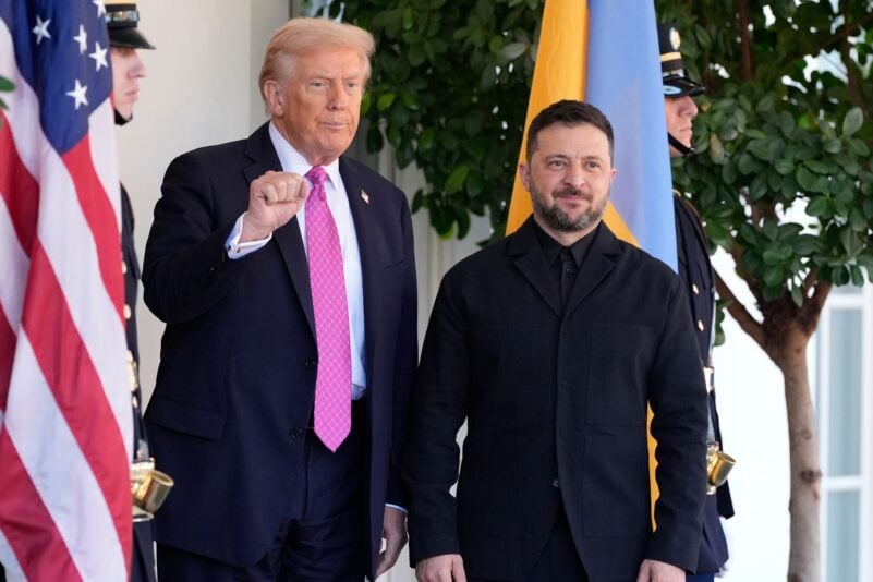 US-Präsident Trump hat den ukrainischen Präsidenten Selenskyj empfangen.