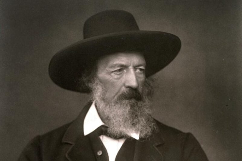 Alfred Lord Tennyson (1809 – 1892), britischer Nationaldichter und Poet Laureate. Das Bild entstand zwischen 1870 und 1879.