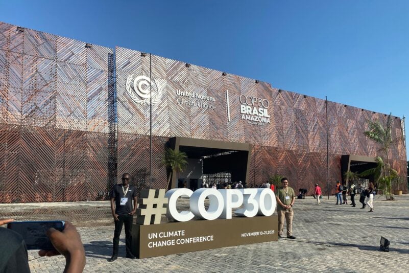 Beliebtes Fotomotiv: Das COP30-Gelände in Belém.