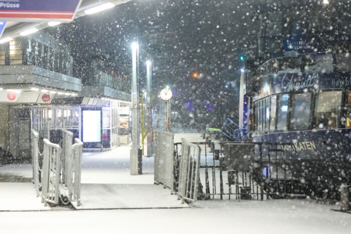 Auch in Hamburg hat es geschneit. 