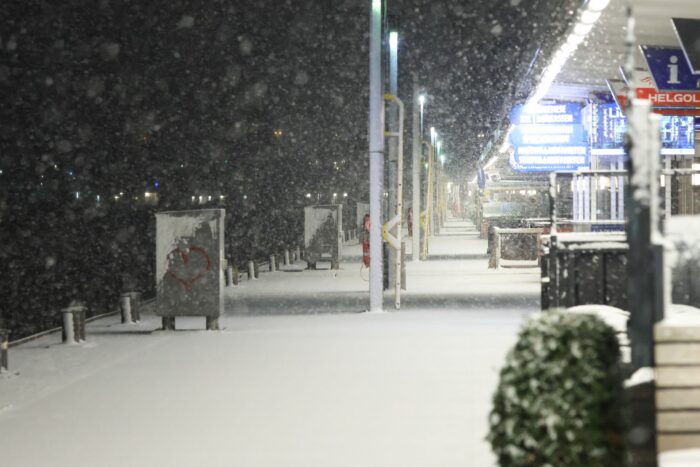 Der Winter gibt ein kurzes Gastspiel in Hamburg.